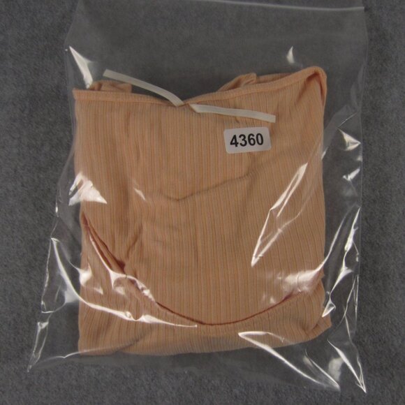 ANTHROPOLOGIE Top Women Size Large Peach Ribbed‎ Knit Puff Shoulder Long Sleeve - Picture 13 of 13